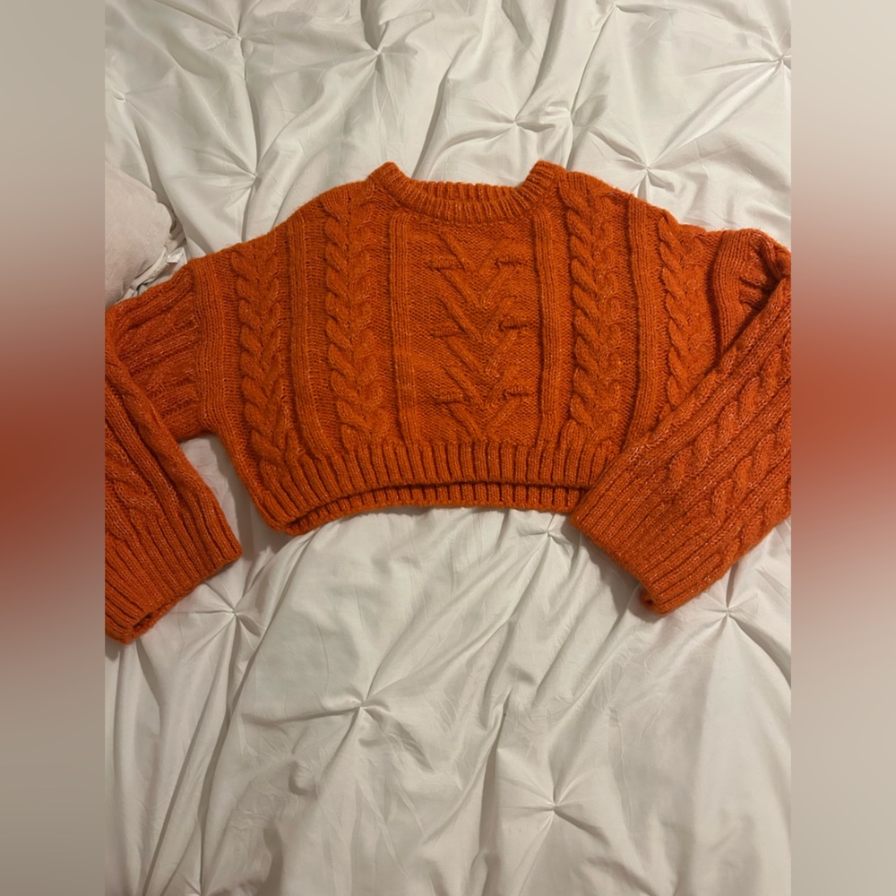 Princess Polly Vibrant Orange Cable Knit Sweater